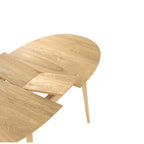 Eddy - Mesa extensible ovalada para 6/8 personas en madera clara