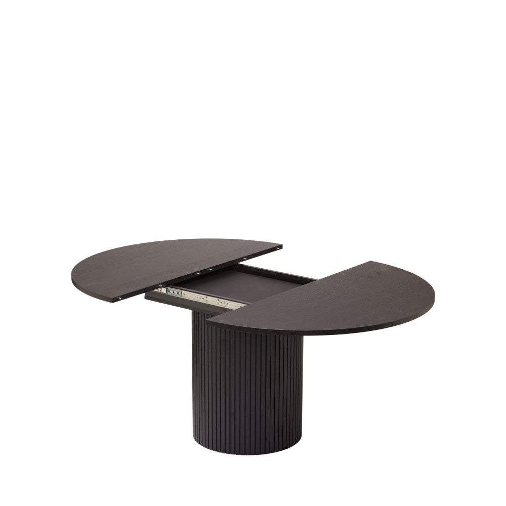 Toscana - Mesa de comedor extensible para 4 a 6 personas - Madera - Negro