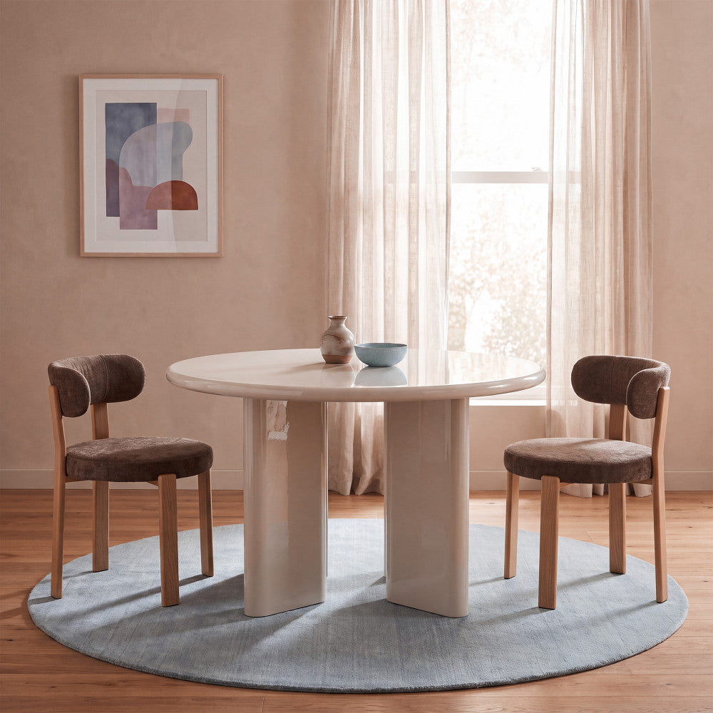 Pyranth - Tavolo da pranzo rotondo 4 persone - Legno - Beige