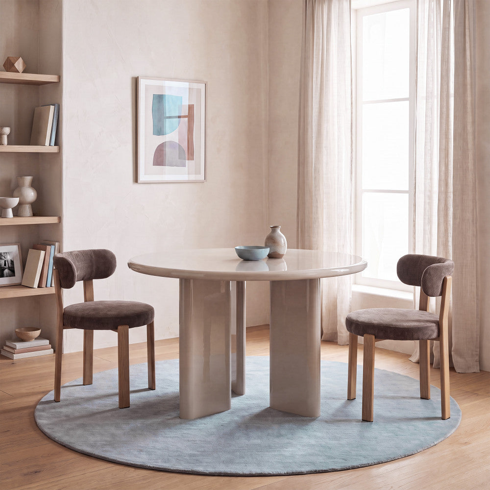 Pyranth - Tavolo da pranzo rotondo 4 persone - Legno - Beige
