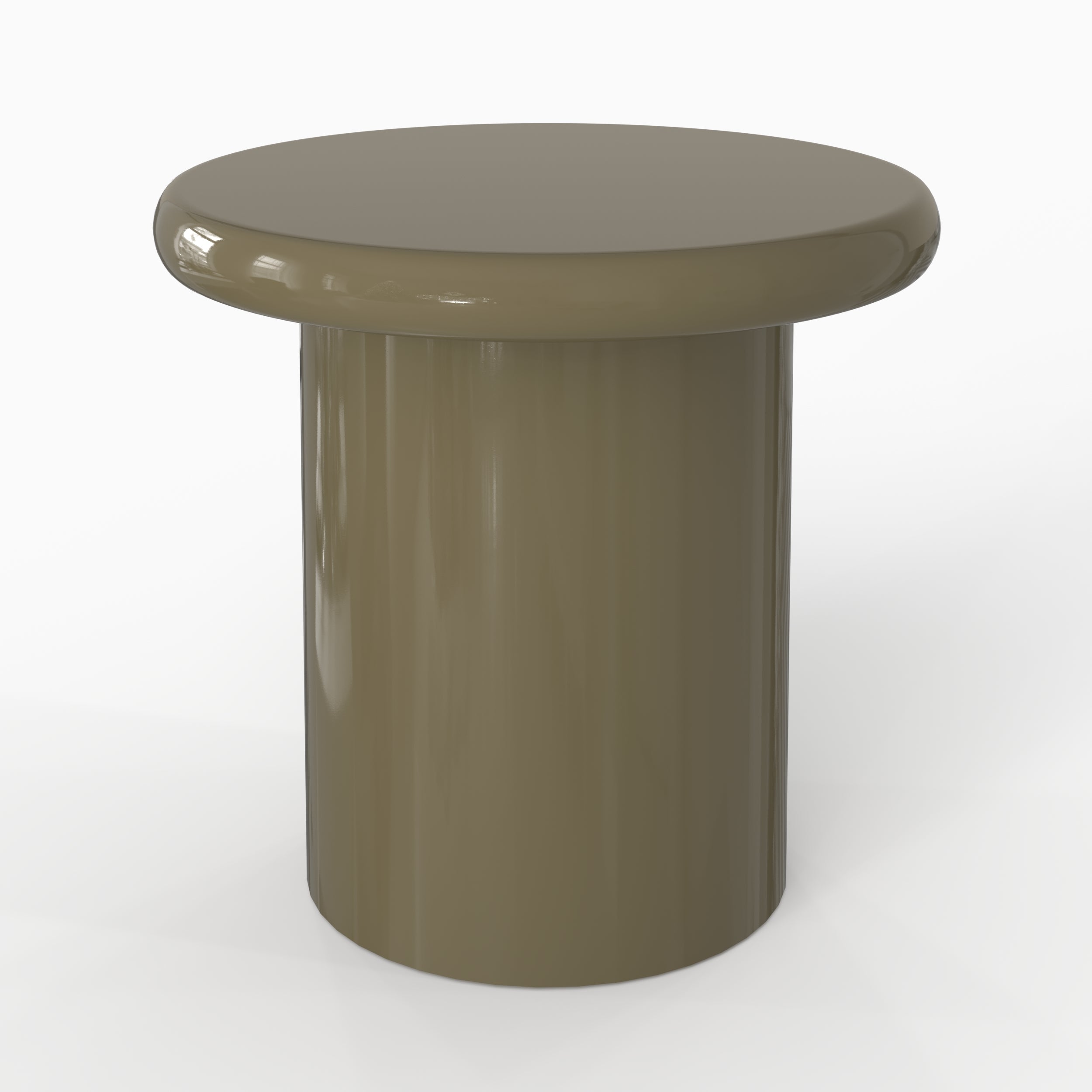 Apoline - Mesa auxiliar de Mdf lacado en verde caqui