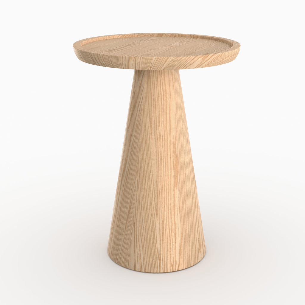 Côme - Table D'Appoint En Placage Chène Blanc