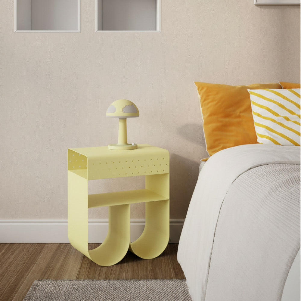 Curl - Mesa auxiliar - Metal - Amarillo