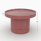 Nora - Table D'Appoint Laquée Rouge Framboise En Mdf