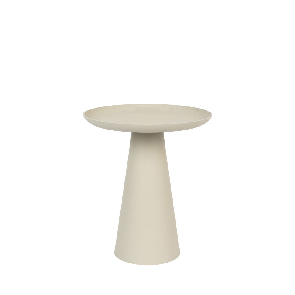 Ringar - Tavolino d'appoggio rotondo - Alluminio - Bianco avorio