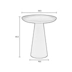 Ringar - Tavolino d'appoggio rotondo - Alluminio - Bianco avorio