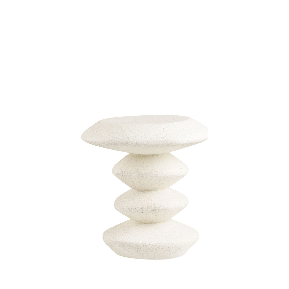 Blackburn - Table D'appoint Ronde En Fibre D'argile - Blanc
