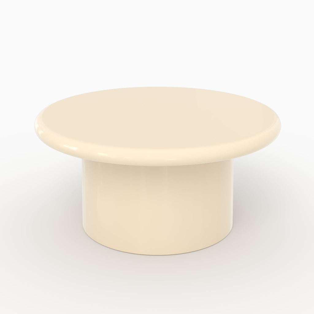 Apoline - Set of 2 White Lacquered and Khaki Green Coffee Tables in MDF