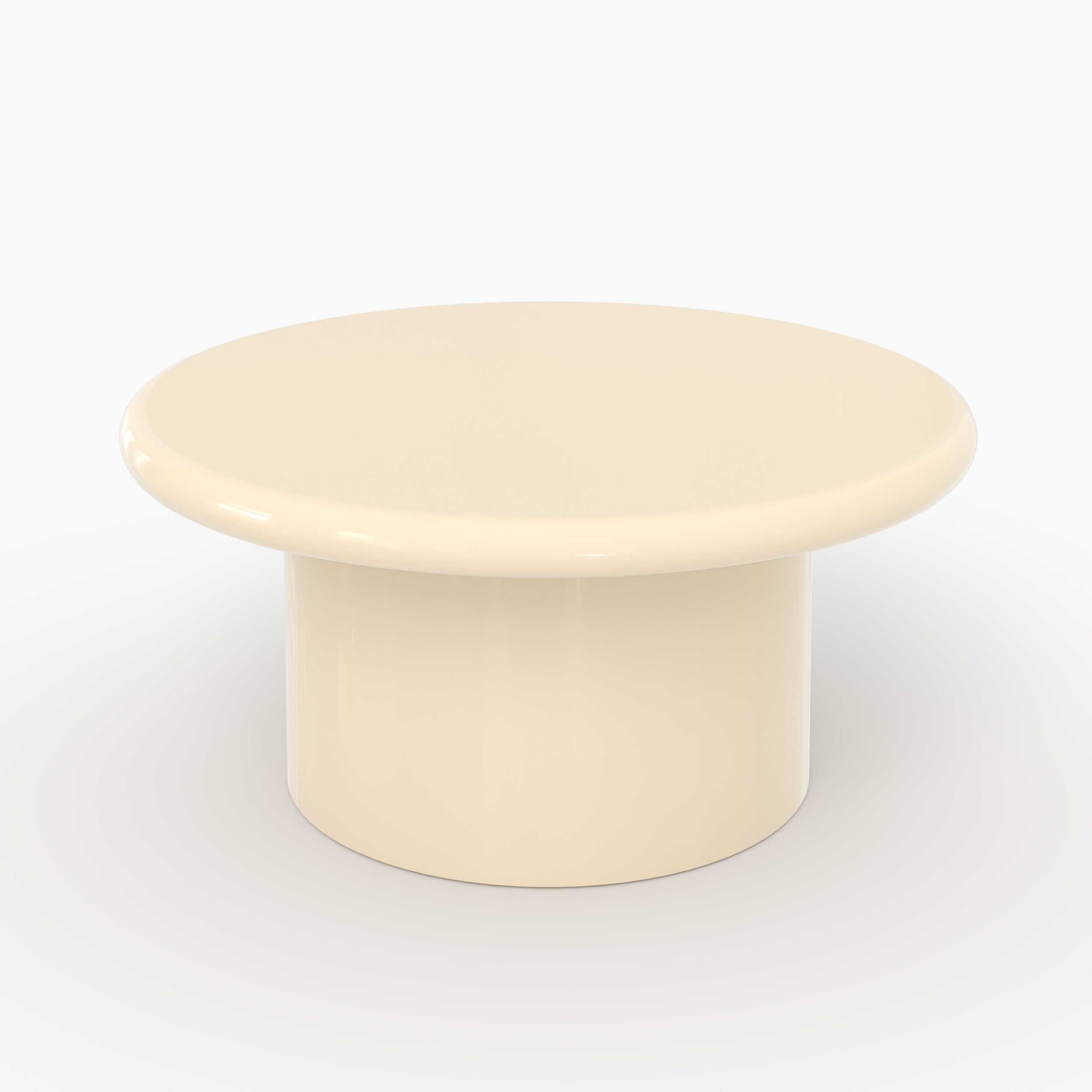 Apoline - Set of 2 White Lacquered and Khaki Green Coffee Tables in MDF