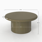 Apoline - Table Basse Laquée Vert Kaki En Mdf