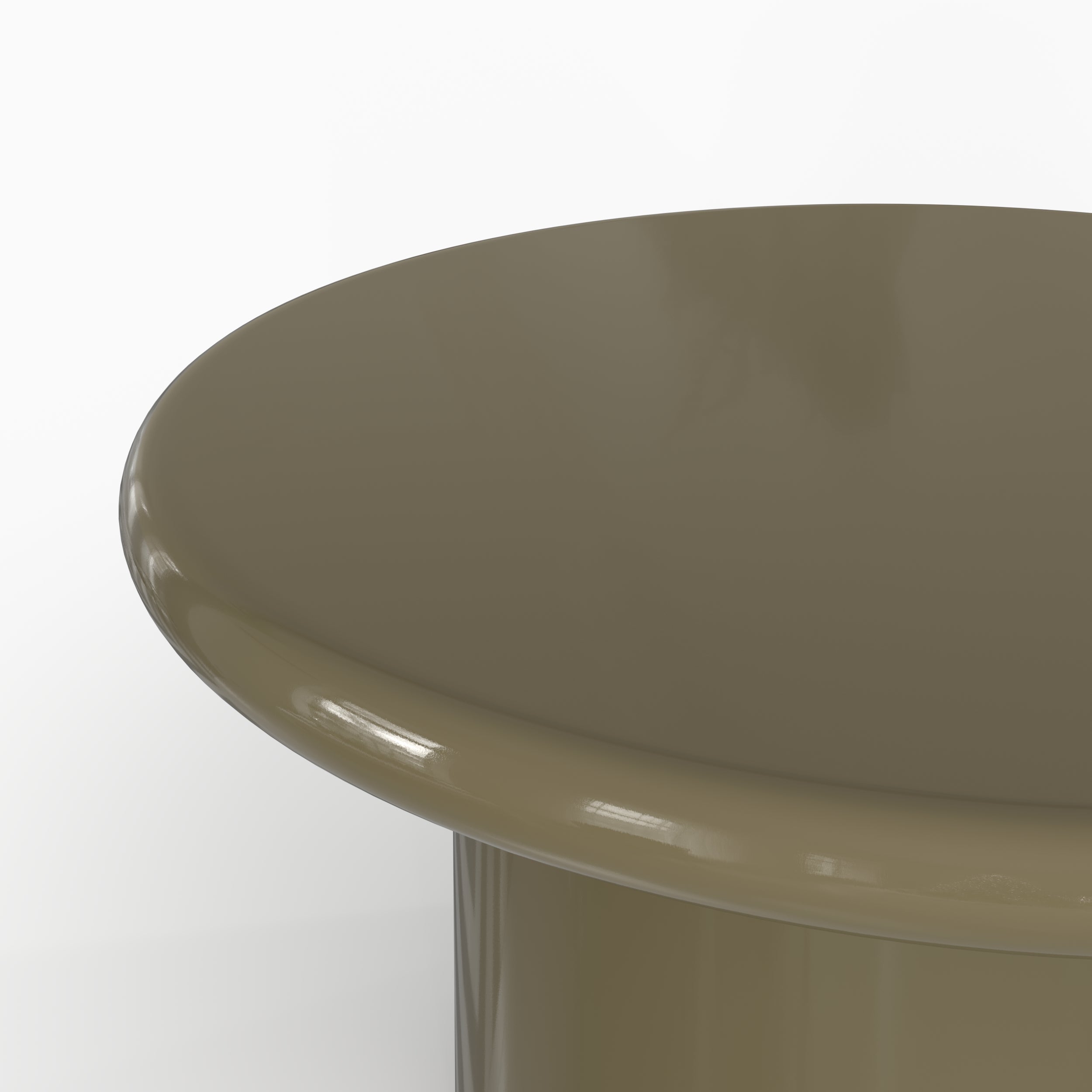 Apoline - Table Basse Laquée Vert Kaki En Mdf