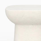 Samui - Table D'Appoint Carrée Blanche En Fibre D'Argile Effet Béton
