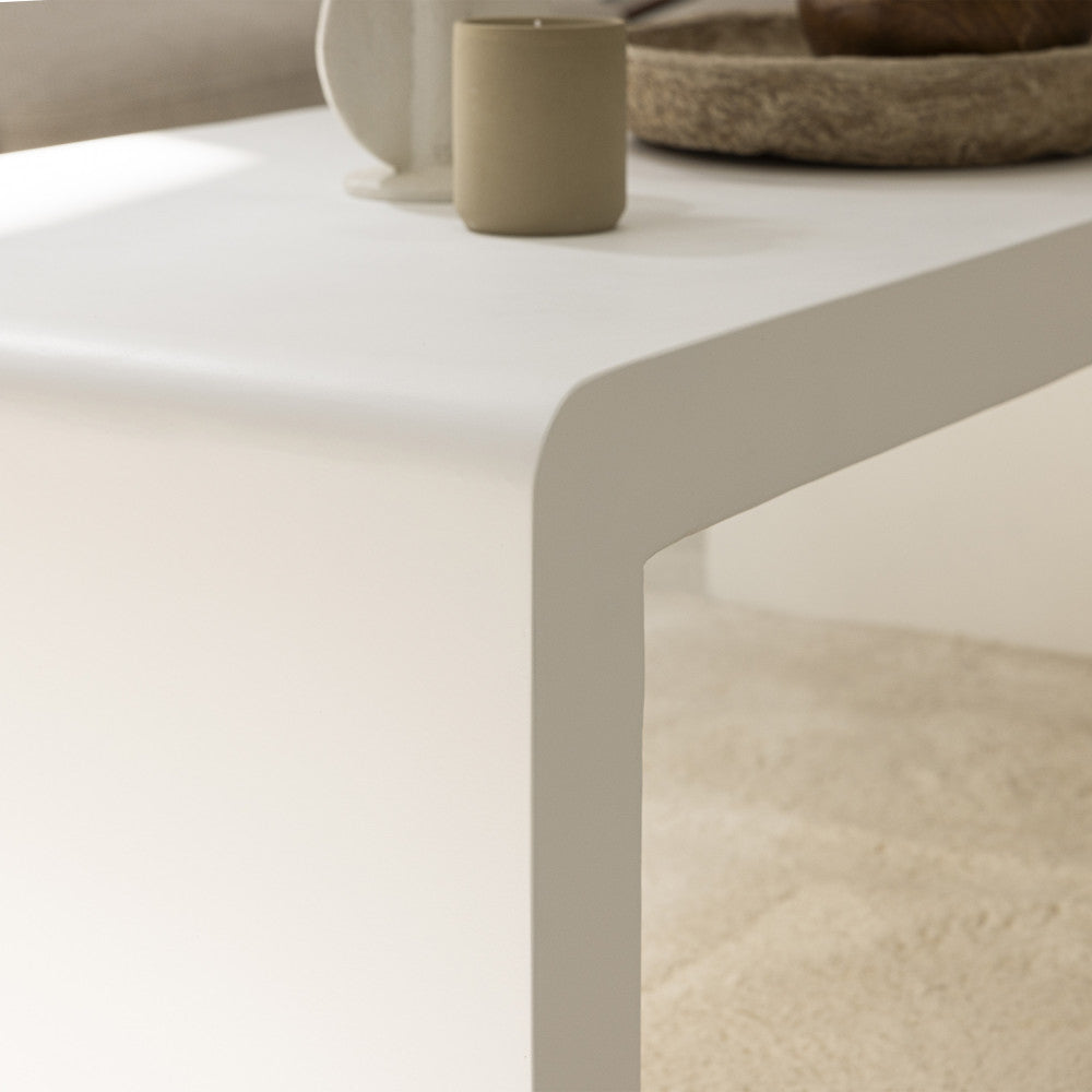 Tocoa - Tavolino da caffè - Fibra di cemento - Bianco