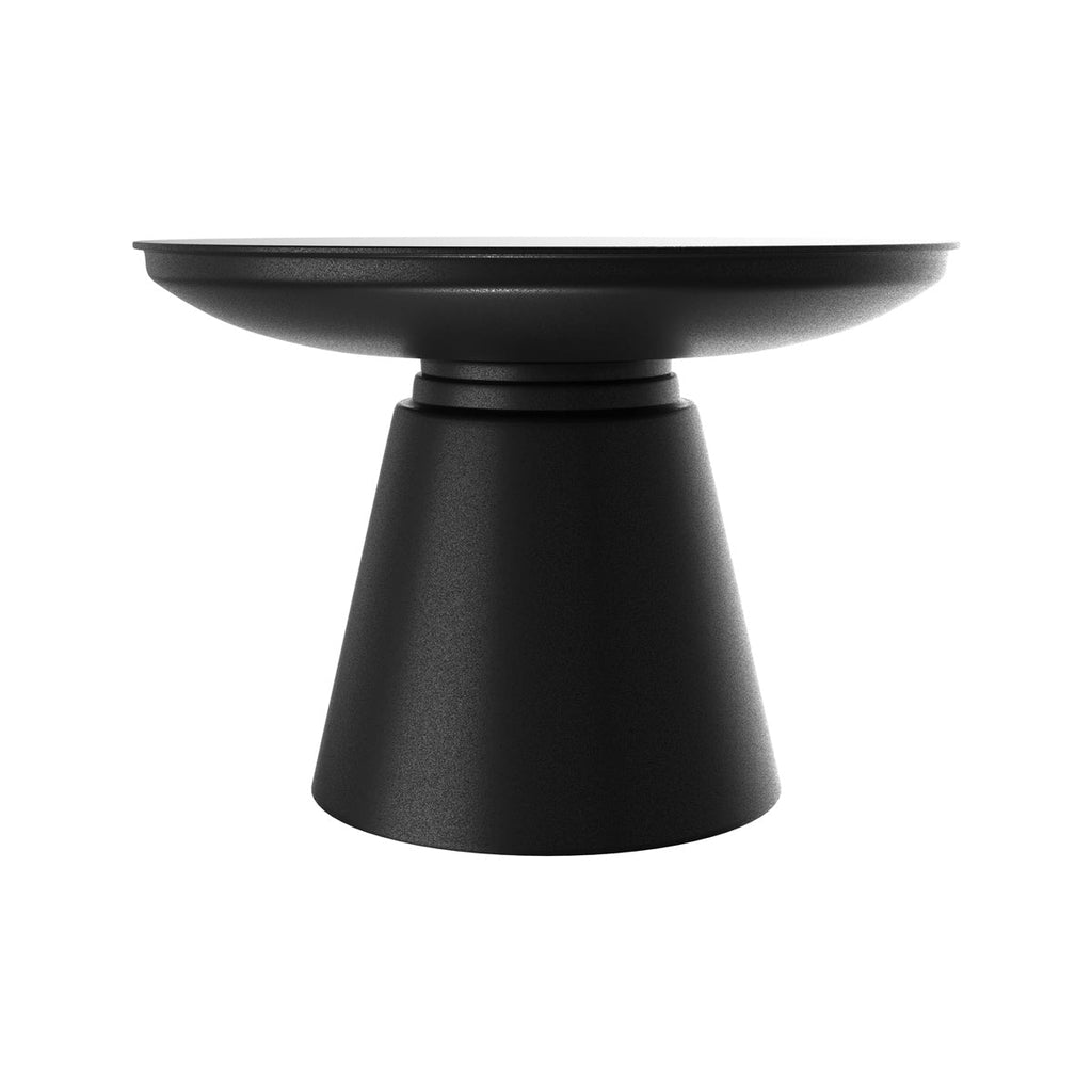 Gomez - Table Basse Ronde En Métal Noir