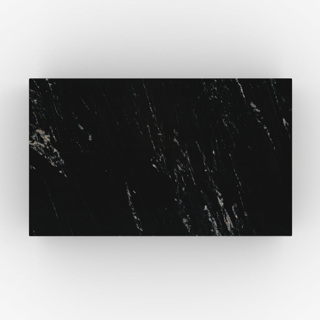 Izaé - Mesa de centro rectangular de mármol negro