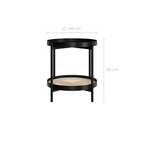 Lukut - Table Basse En Cannage Et Bois De Mindi Noir