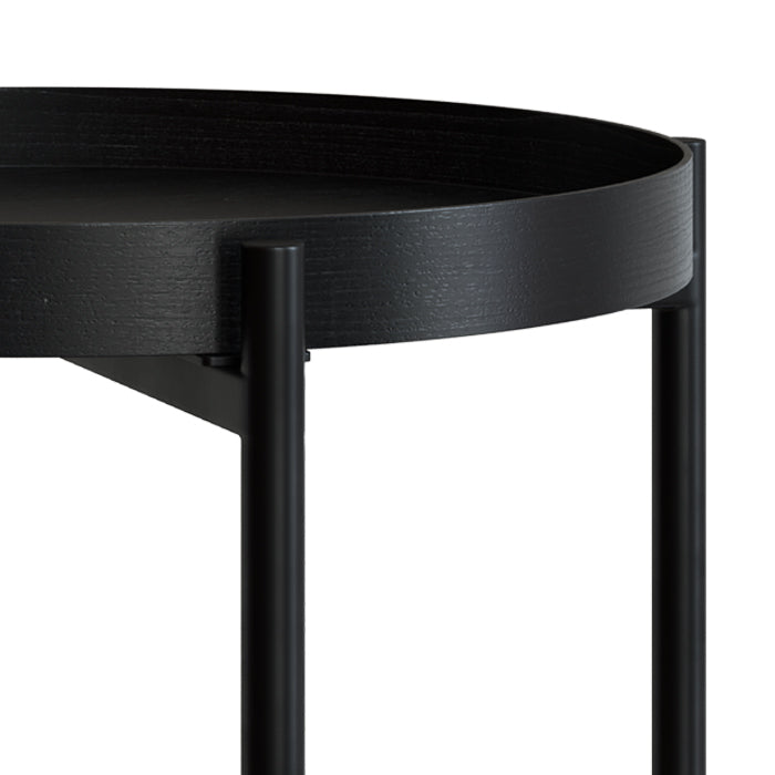 Lukut - Table Basse En Cannage Et Bois De Mindi Noir