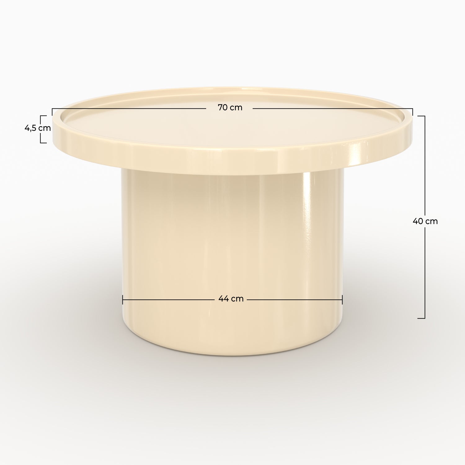 Nora - Mesa de centro de Mdf lacado blanco
