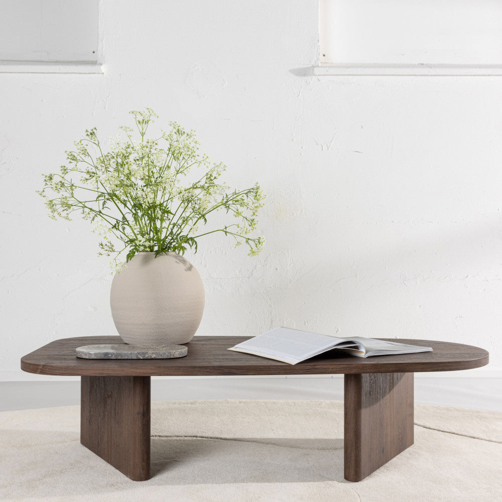 Gronvik - Tavolino organico - Legno - Legno scuro