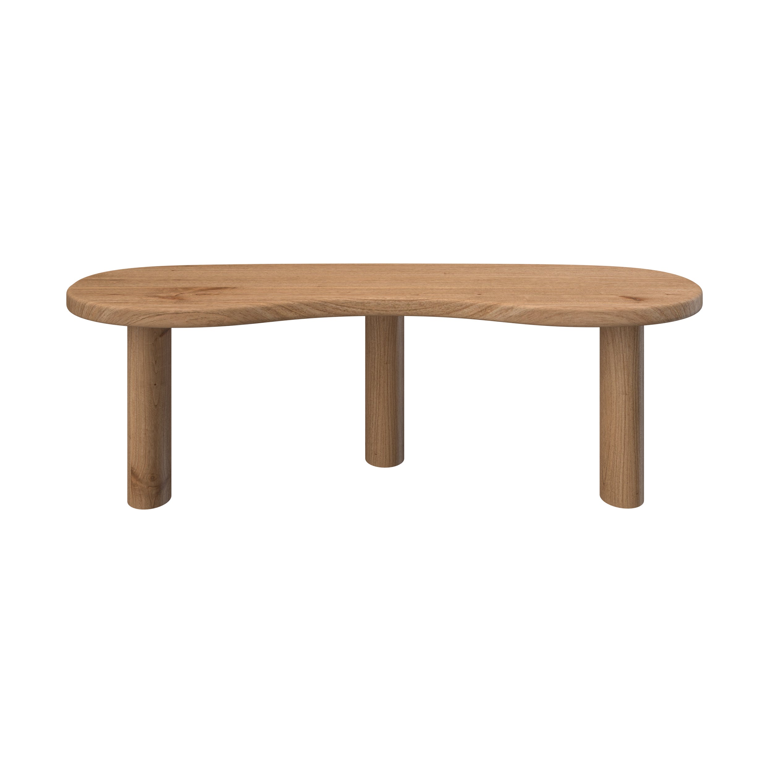 Brandan - Mesa de centro orgánica de madera maciza de Mindi