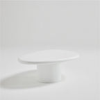 Luna - Tavolino organico - Fibra di cemento - Bianco