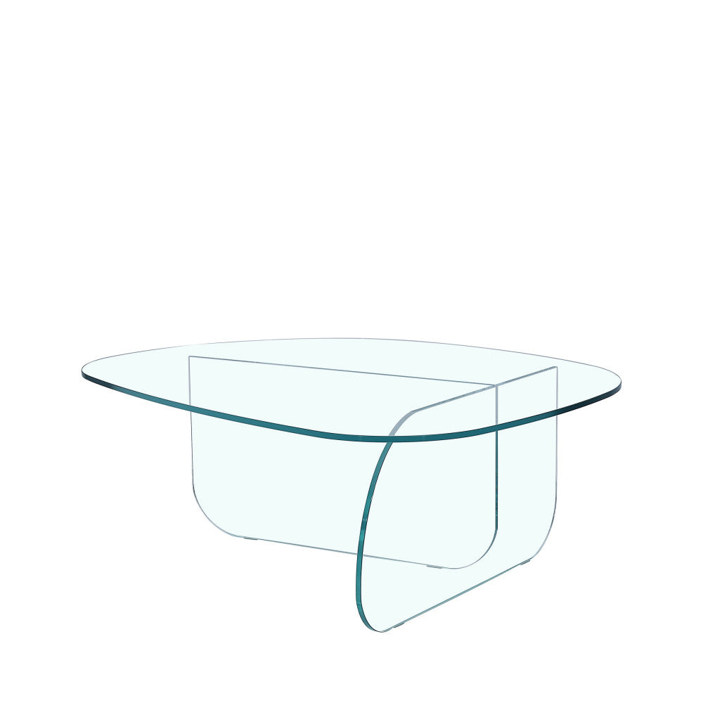 Tila - Table Basse Organique - Verre - Transparent