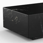 Izaé - Mesa de centro rectangular de mármol negro