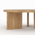 Galia - Table Basse Ronde En Bois Massif De Mindi