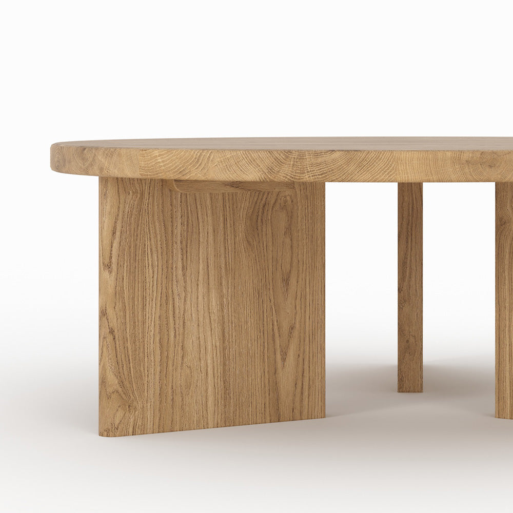 Galia - Table Basse Ronde En Bois Massif De Mindi