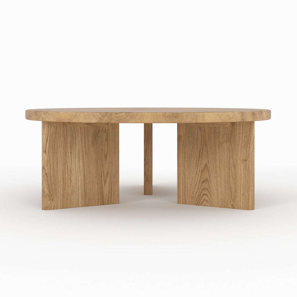 Galia - Table Basse Ronde En Bois Massif De Mindi