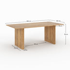 Andrea - Table Rectangulaire En Bois D'Acacia 8 Personnes