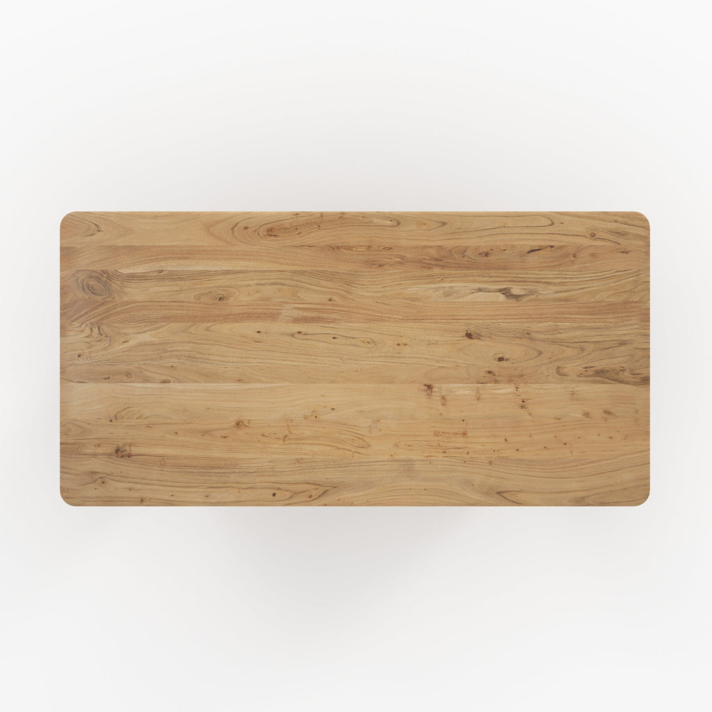 Andrea - Table Rectangulaire En Bois D'Acacia 8 Personnes