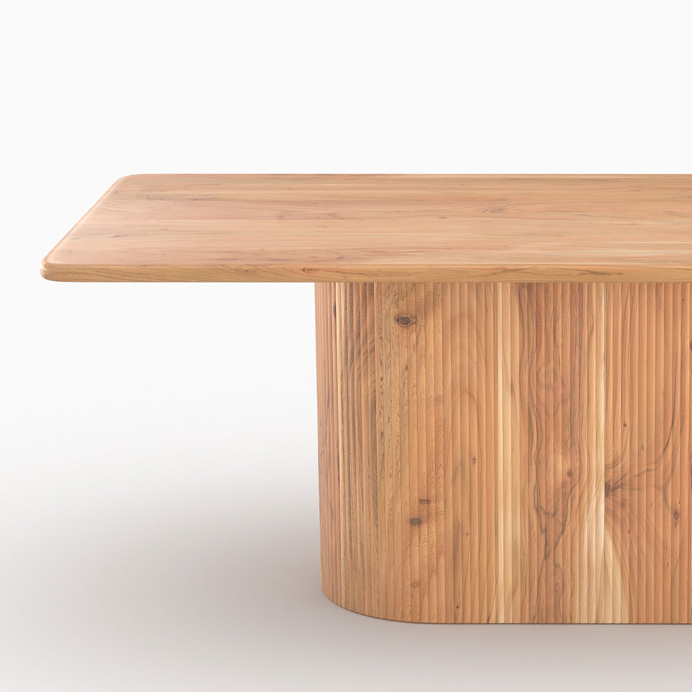 June - Rectangular Table in Solid Acacia Wood 6 Seater