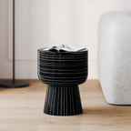 Zita - Table D'Appoint Ronde En Métal Noir