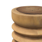 Lewa - Tabouret Rond En Bois De Suar