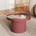 Nora - Table D'Appoint Laquée Rouge Framboise En Mdf