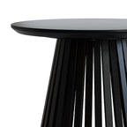 Képès - Table D'Appoint Ronde Noire En Bois D'Acacia