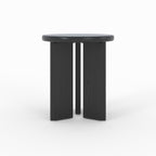 Néa - Table D'Appoint Ronde En Bois Noir