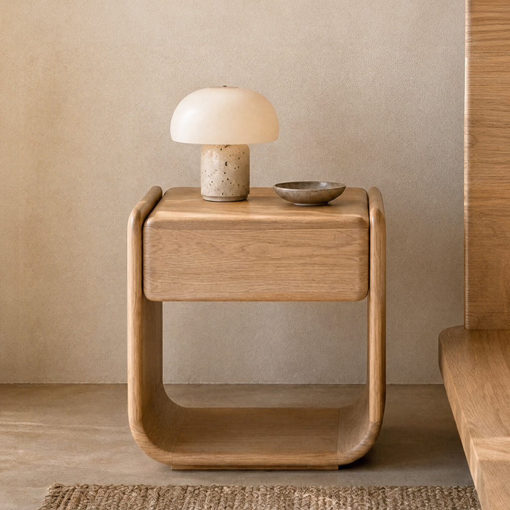 Eléa - Table De Chevet En Placage Chène