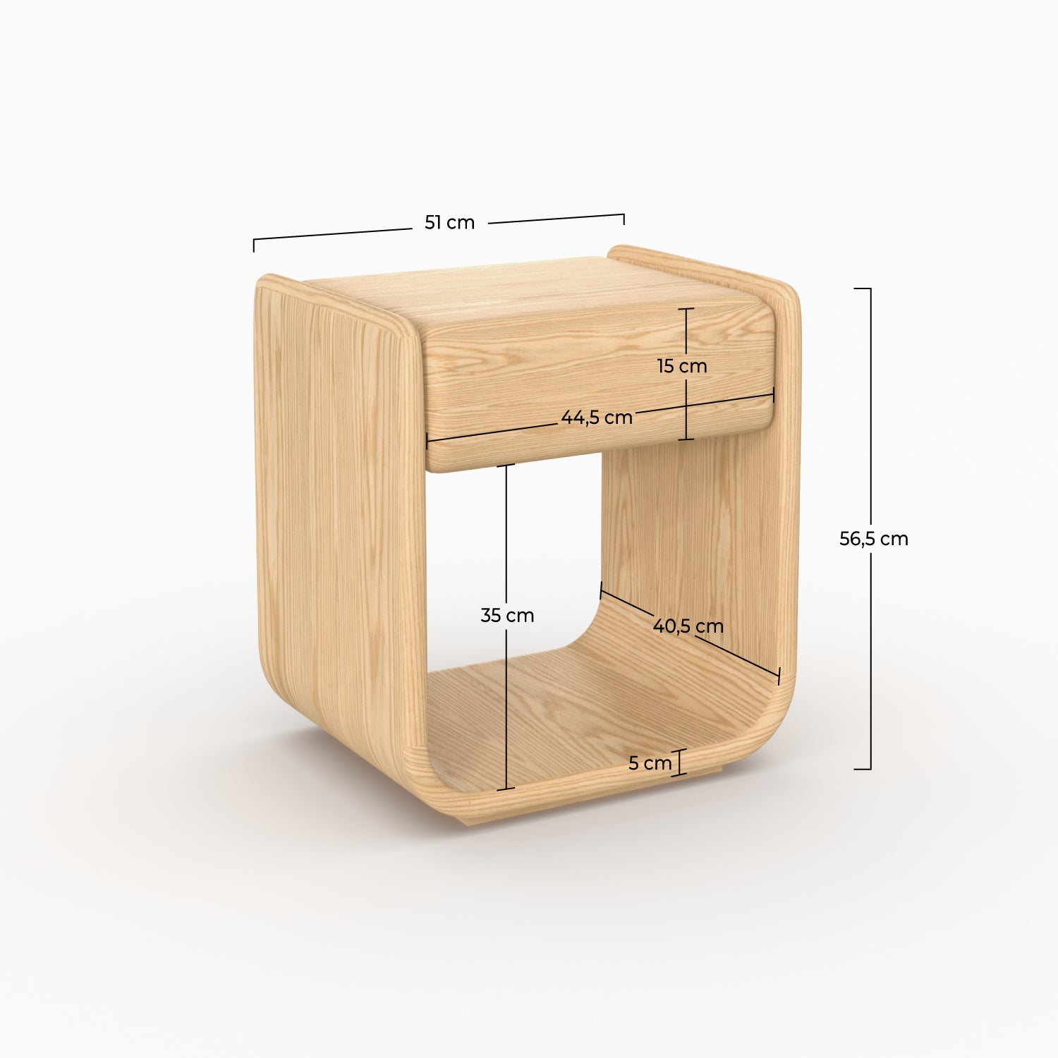 Eléa - Table De Chevet En Placage Chène