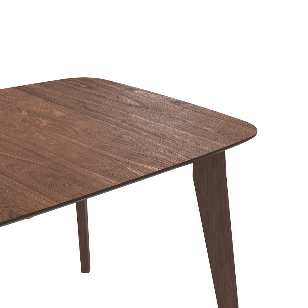 Oman - Table Rectangulaire 4/6 Personnes Extensible En Bois Foncé