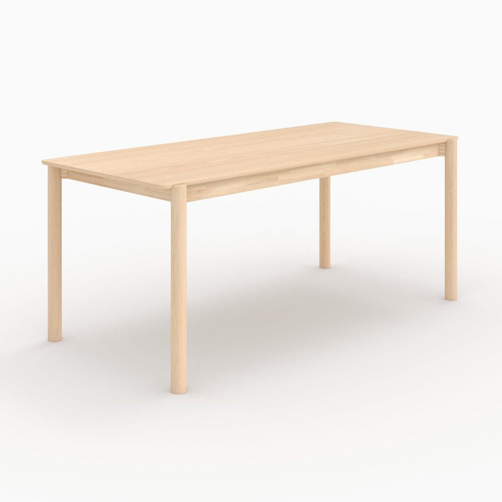 Irène - Table Rectangulaire En Placage Frêne Effet Blanchi 6 Places
