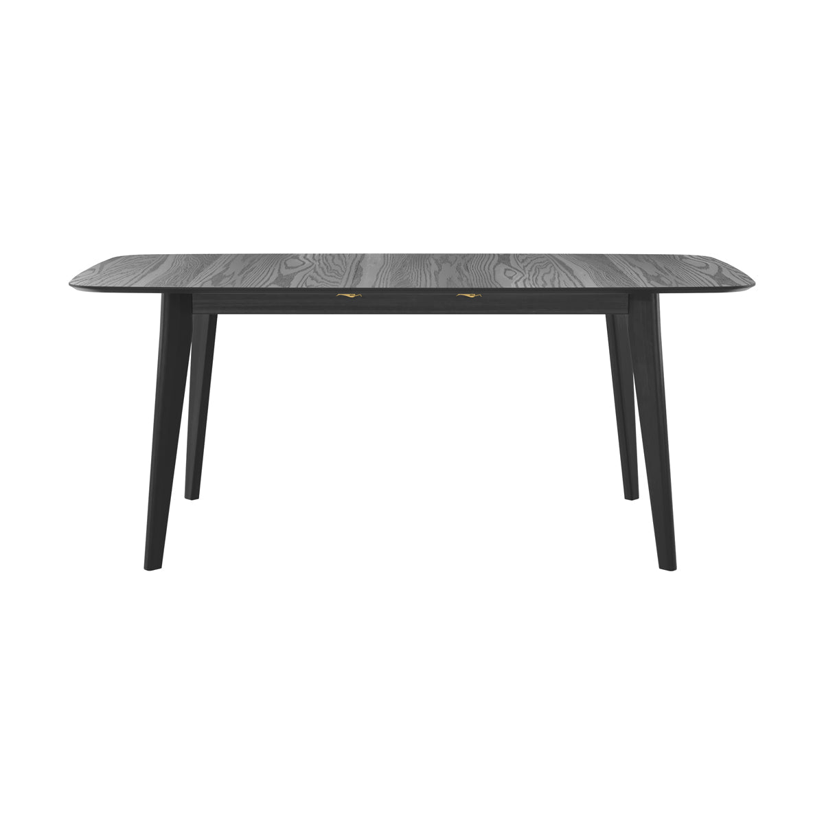 Oman - Mesa rectangular para 4/6 personas extensible en madera negra