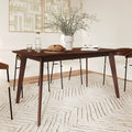 Oman - Table Rectangulaire 4/6 Personnes Extensible En Bois Foncé