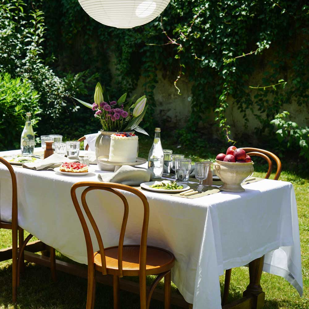 Tablecloth - Washed Linen - White