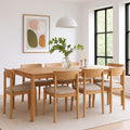Savacou - Tavolo Da Pranzo Allungabile Da 8 A 12 Persone - Legno - Legno Chiaro
