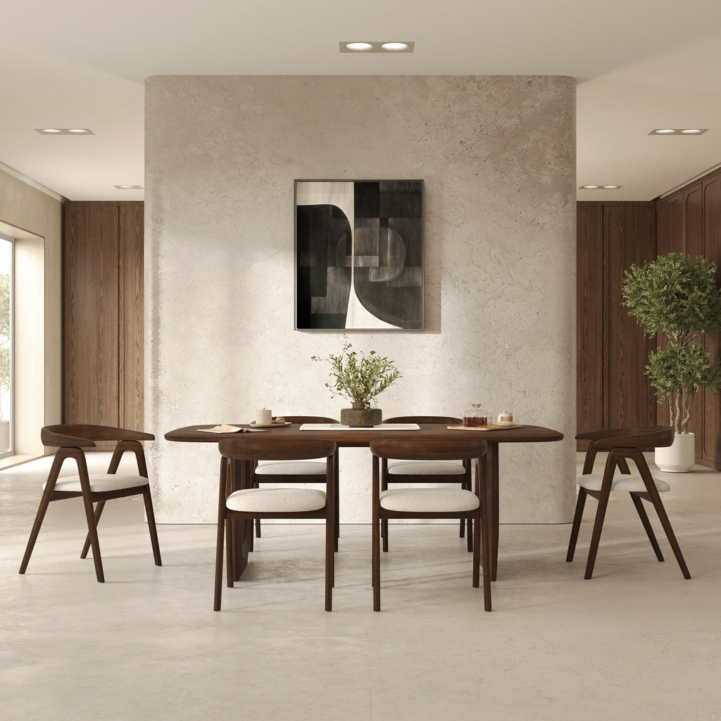 Maya - Table Rectangulaire En Bois De Manguier Massif 6 Places