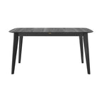 Oman - Mesa rectangular para 4/6 personas extensible en madera negra