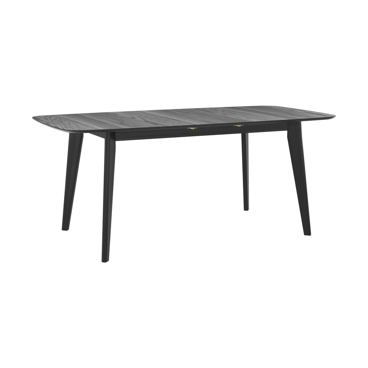 Oman - Mesa rectangular para 4/6 personas extensible en madera negra