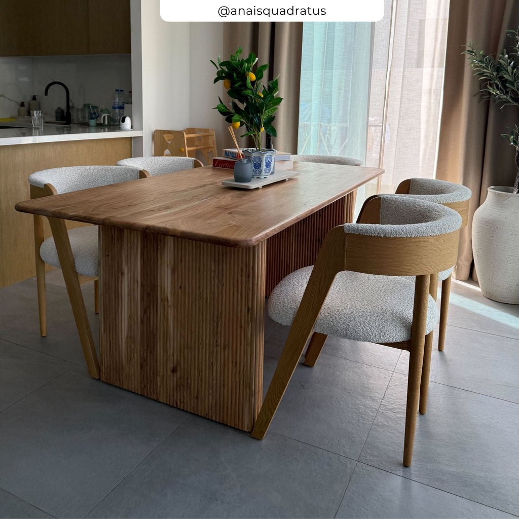 Andrea - Table Rectangulaire En Bois D'Acacia 6 Personnes